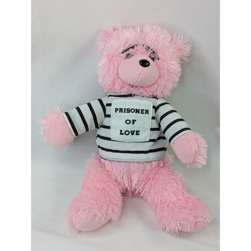 Pink Bear Plush Prisoner of Love 13 Inch Toy Network Stuffed Animal Toy